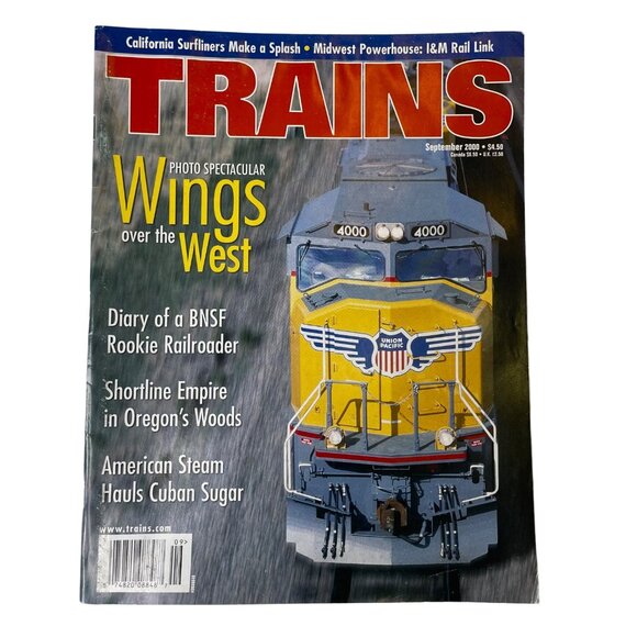 Trains Magazine September 2000 Vol 60 no 9 Railroad Enthusiast Book u California - Picture 1 of 10